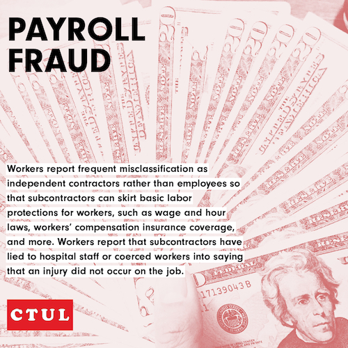 thumbnail version of a social media graphic detailing workers rights abuses